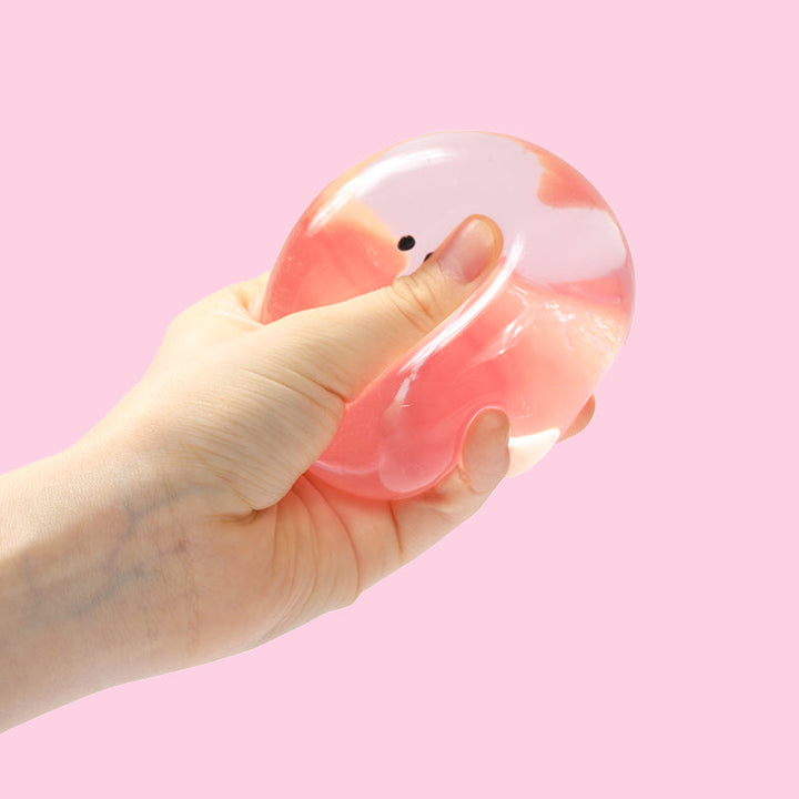 100g Crystal Pink Smile Face Magic Ball Taba Squishy