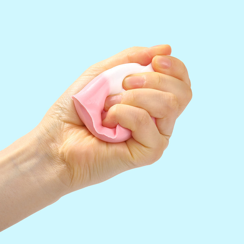Pink and White Kneading Pudding Squishy