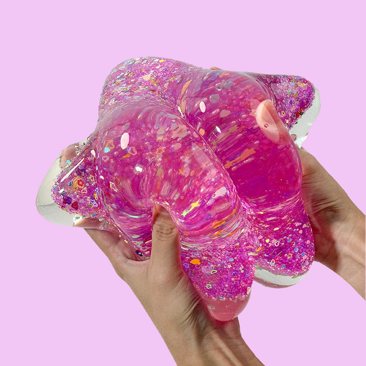2100g Sparkling Purple Patrick Star Taba Squishy