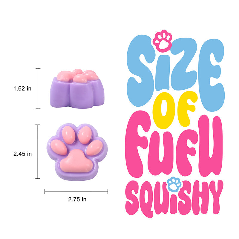 Purple Pink Cat Paw Taba Squishy