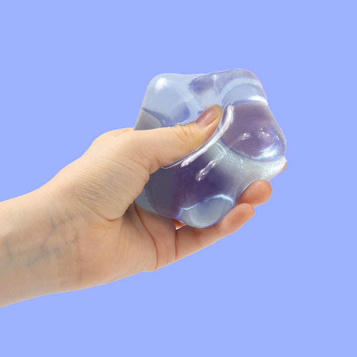 180g Crystal Blue Transparent Smiley Star Taba Squishy