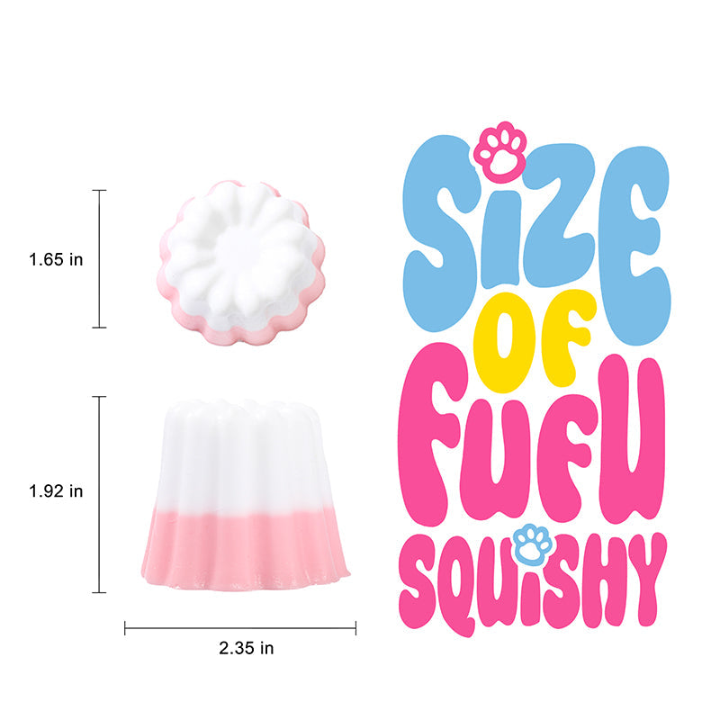Pink and White Kneading Pudding Squishy