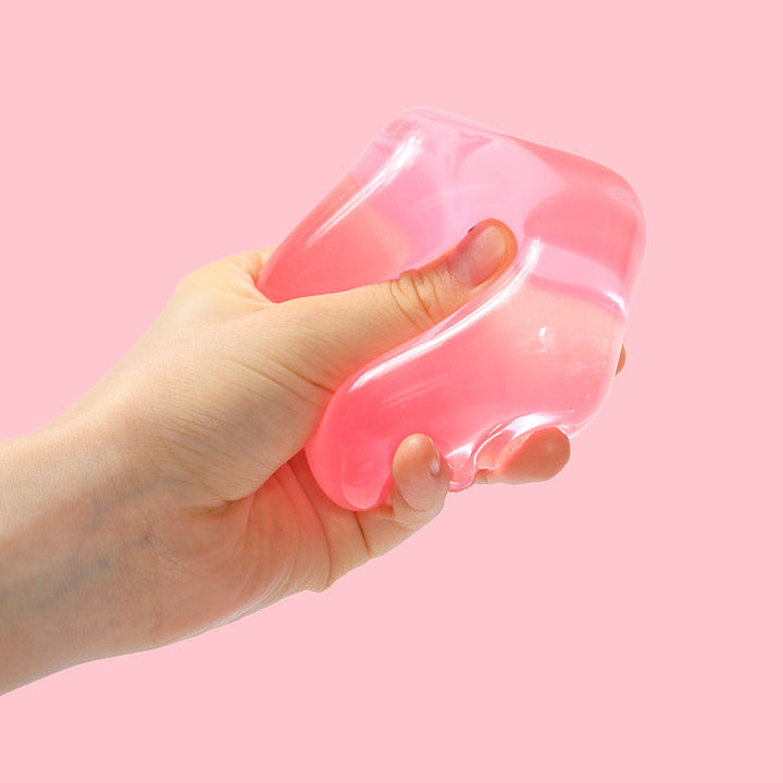 180g Pink Transparent Gudetama Star Taba Squishy