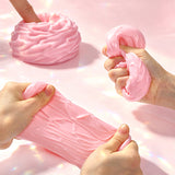 FUFUSQUISHY Pink Cream Roll Squishy Fidget Toy Stress Ball