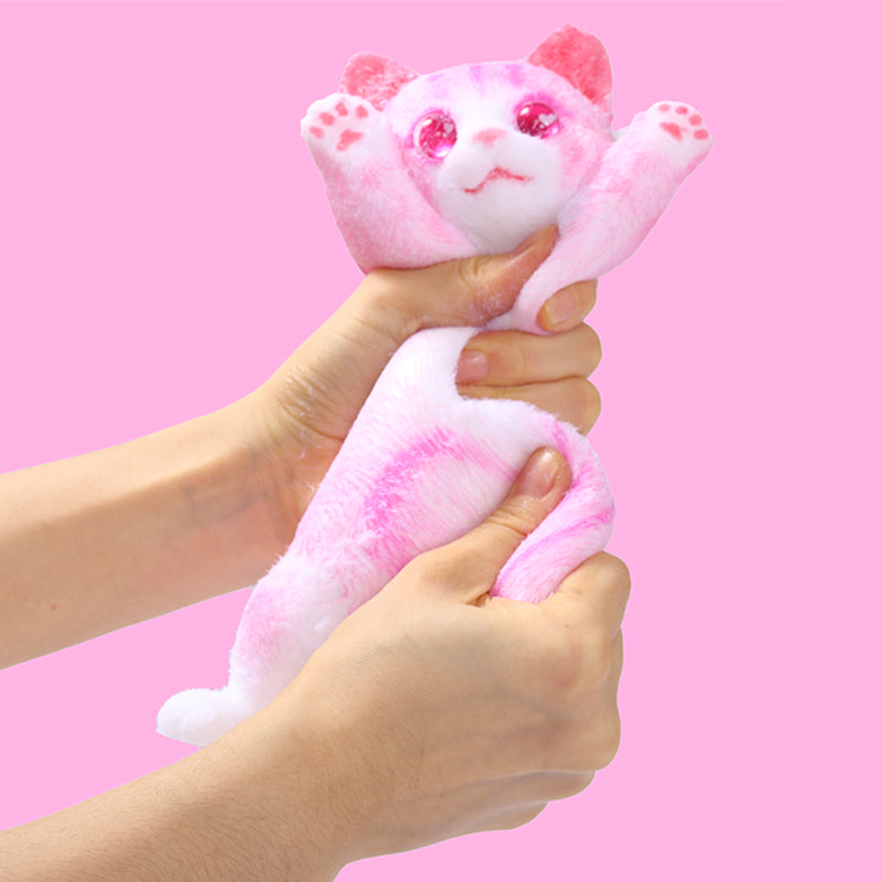 Pink Cheer Kitty Taba Squishy