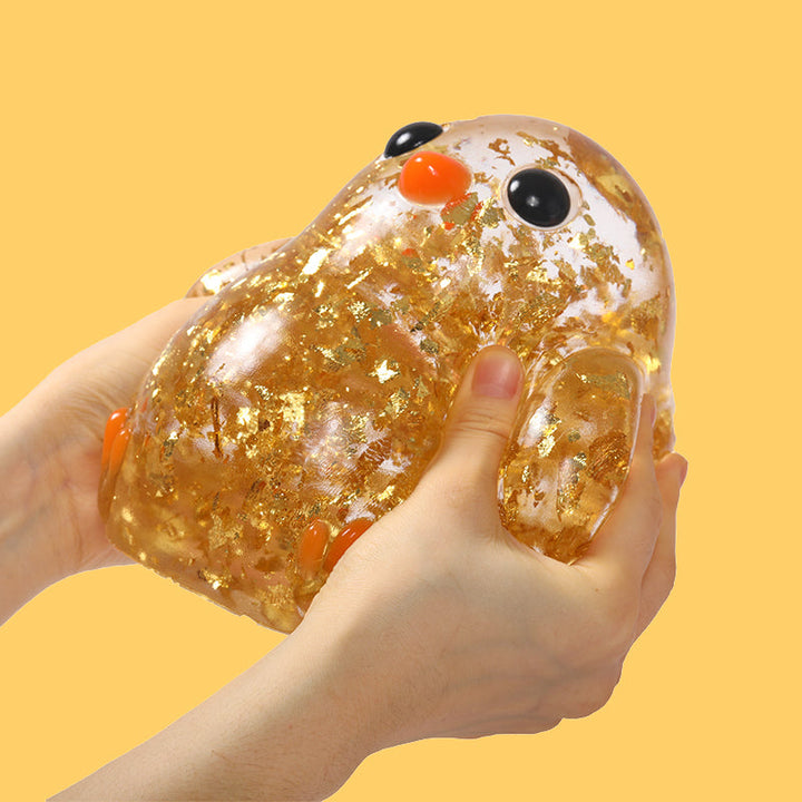 2100g Giant Crystal Golden Chicken Taba Squishy