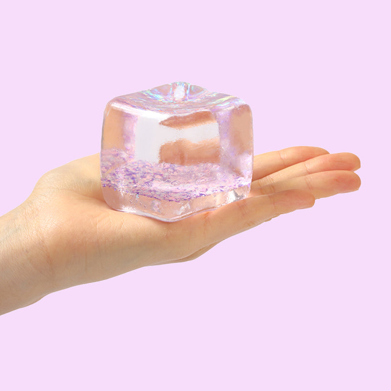 Purple Glow-in-Dark Ice Cube Taba Squishy