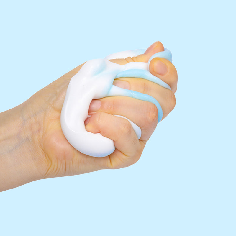White&Blue Pastel Two-Tone Cat Paw Taba Squishy