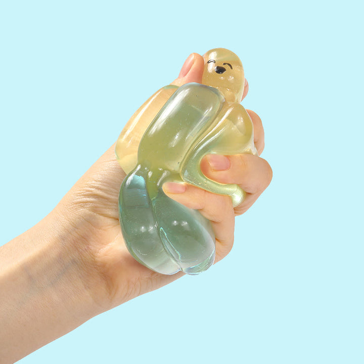 200g  Crystal Yellow（split squishy)  Noob Taba Squishy