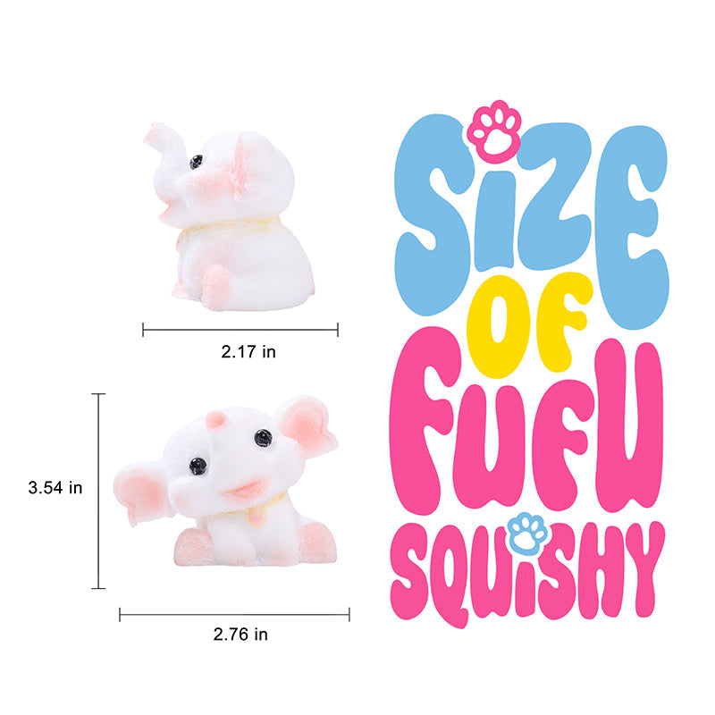 White and Pink Large Elephant Squishy
