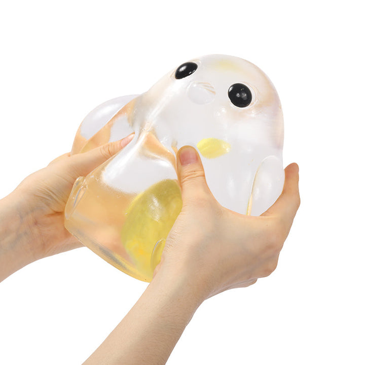 2100g Giant Crystal Chicken with Small Chicken Taba Squishy