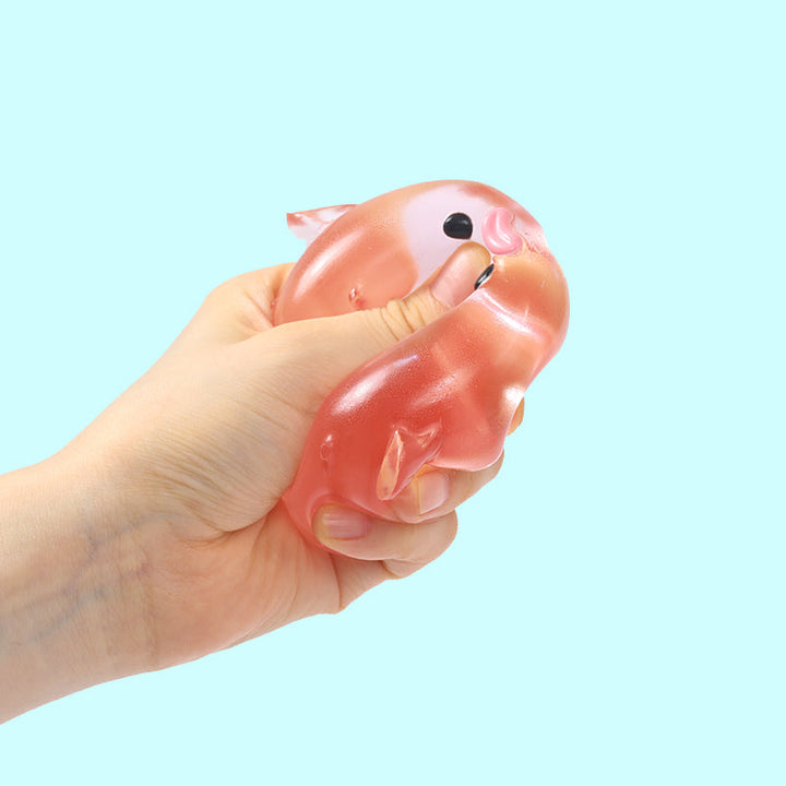 120g Crystal Pink Pufferfish Taba Squishy