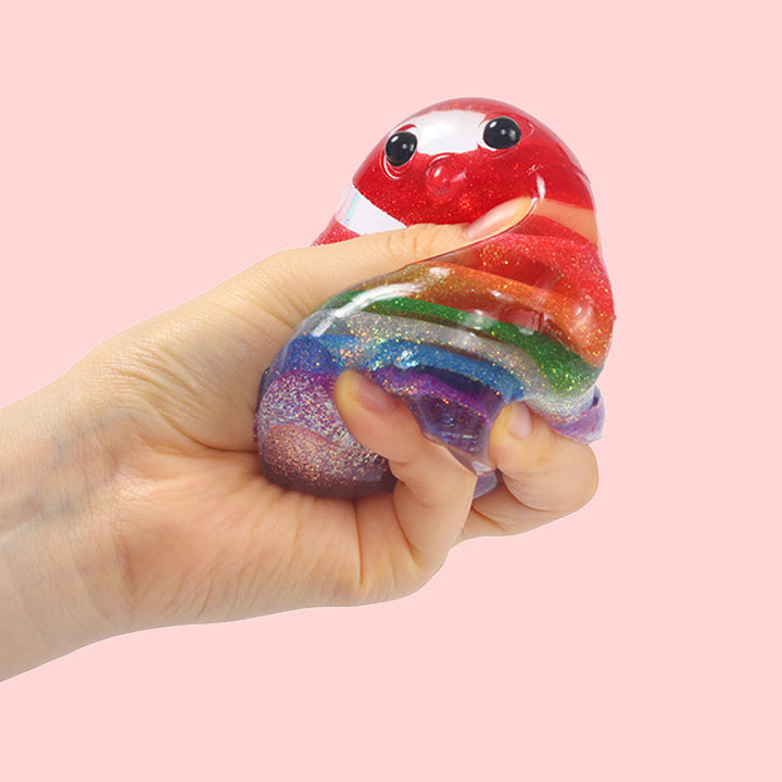 200g Crystal Rainbow Cute Chicken Taba Squishy