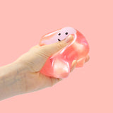 180g Crystal Pink Transparent Smiley Star Taba Squishy