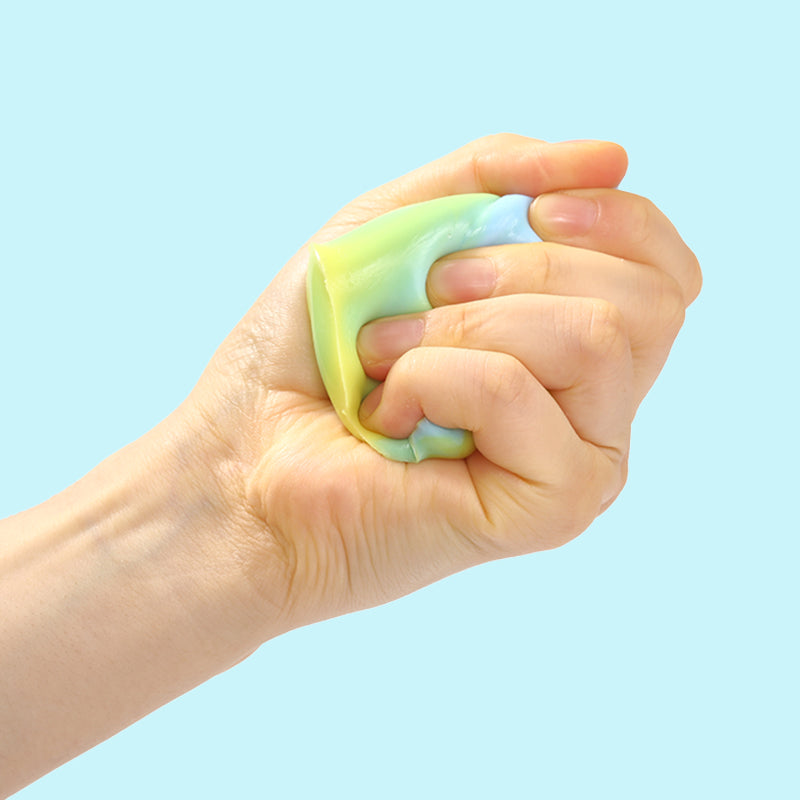 Blue and Yellow Kneading Pudding Taba Squishy