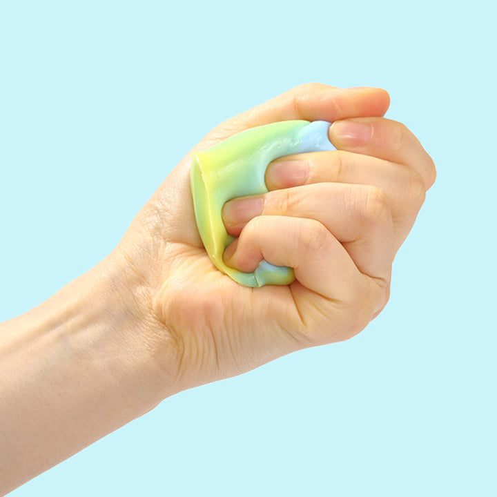 Blue and Yellow Kneading Pudding Taba Squishy