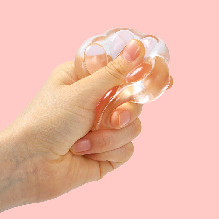 Transparent Purely Pink Cat Paw Taba Squishy