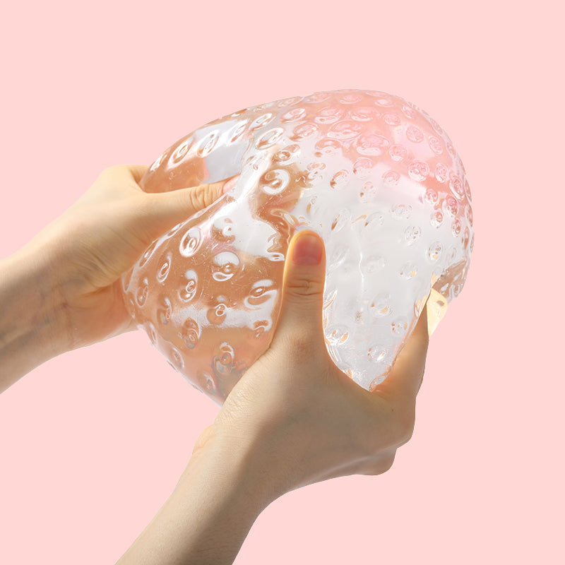 2100g Crystal Strawberry with Pink Top Taba Squishy