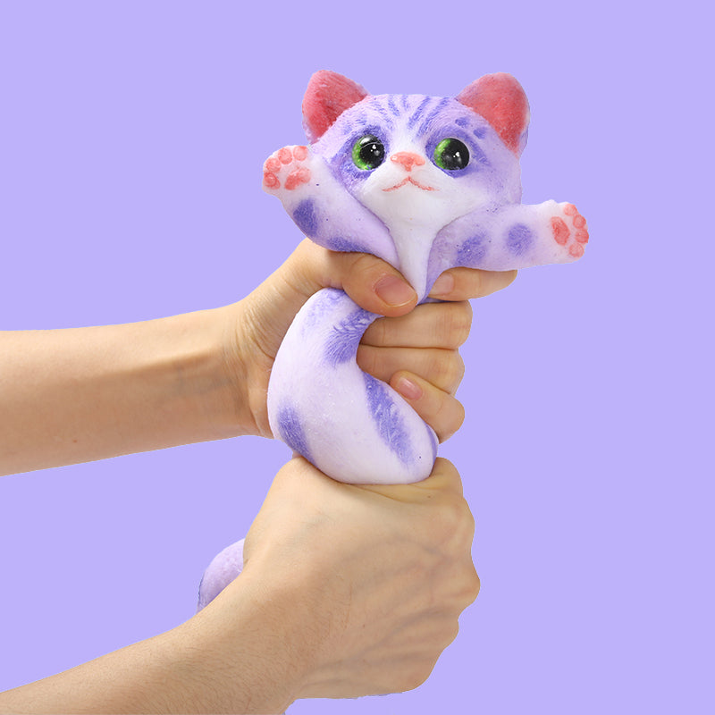 Lavender Spots Cheer Kitty Taba Squishy