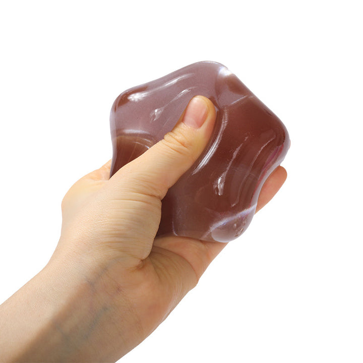 180g Crystal Chocolate Transparent Smiley Star Taba Squishy