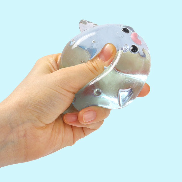 120g Crystal Blue Pufferfish Taba Squishy