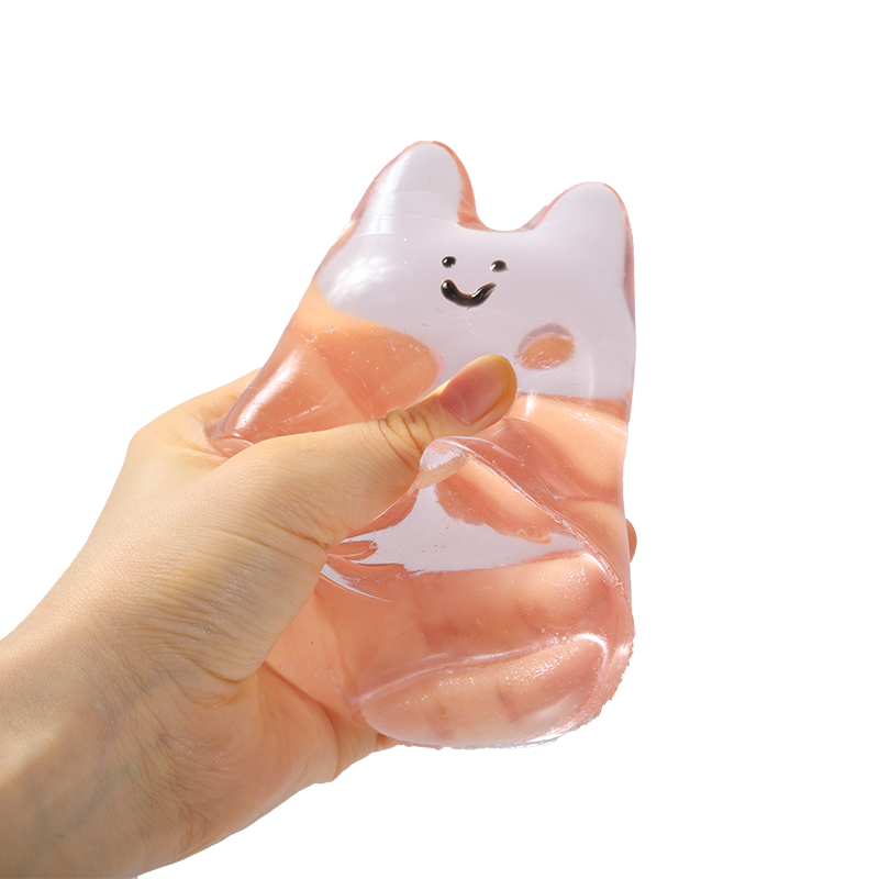 250g Crystal Pink Smile Bunny Taba Squishy