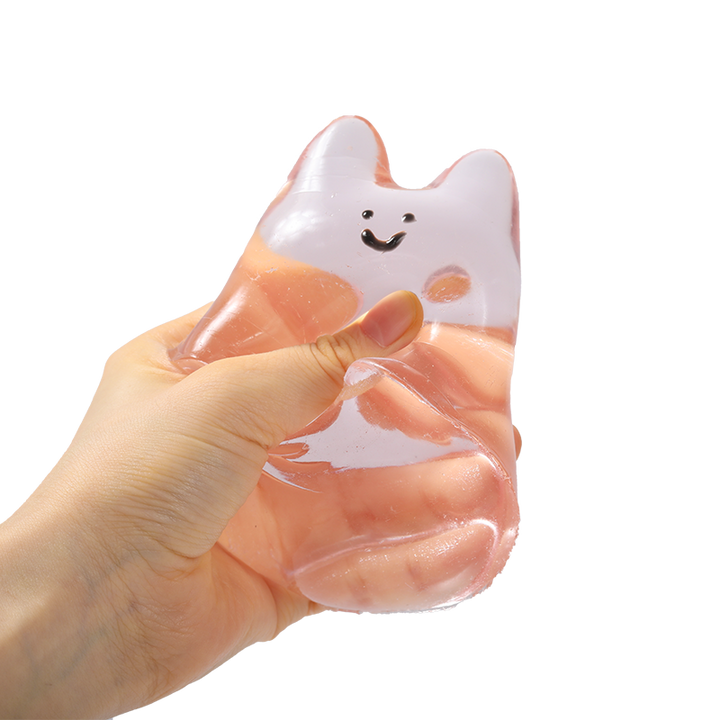 250g Crystal Pink Smile Bunny Taba Squishy