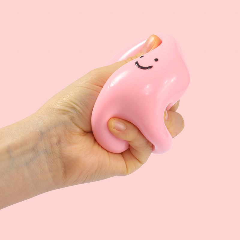 185g Pink Smiley Face Star Taba Squishy