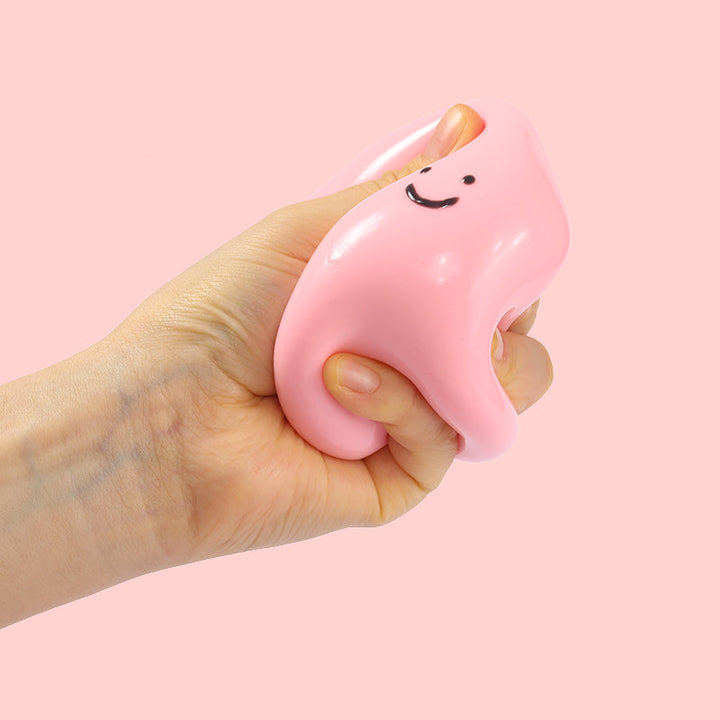 185g Pink Smiley Face Star Taba Squishy