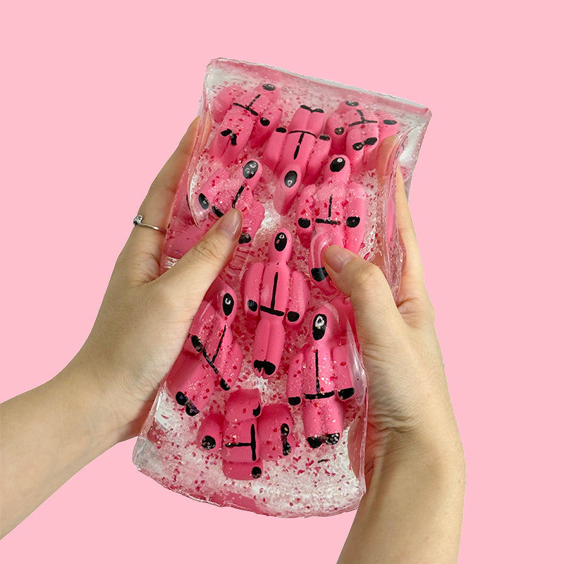 1300g Crystal Cube with Mini Squid Noob Taba Squishy