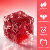 FUFUSQUISHY Crystal Red Jumbo Cheese Squishy  Original Sensory