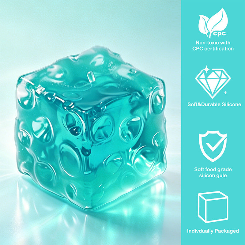 FUFUSQUISHY Crystal Ocean Jumbo Cheese Squishy  Original Sensory