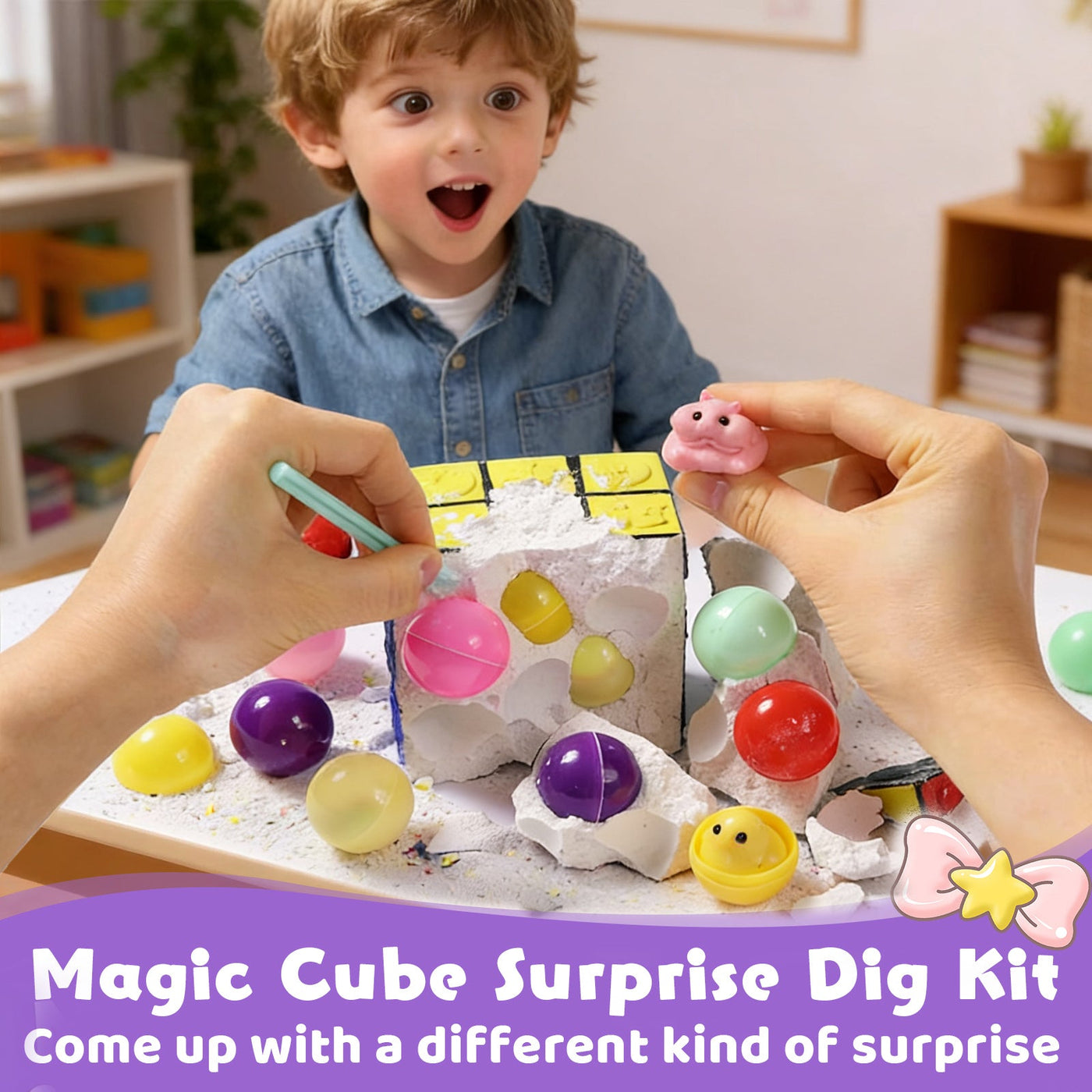 FUFUSQUISHY Magic Cube Surprise Dig Kit