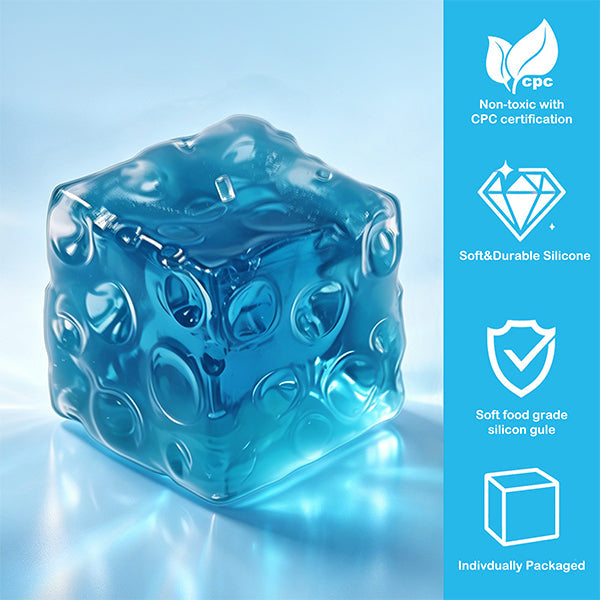 FUFUSQUISHY Crystal Blue Jumbo Cheese Squishy Original Sensory