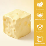 FUFUSQUISHY Jumbo Cheese Squishy Fidget Toy Stress Ball