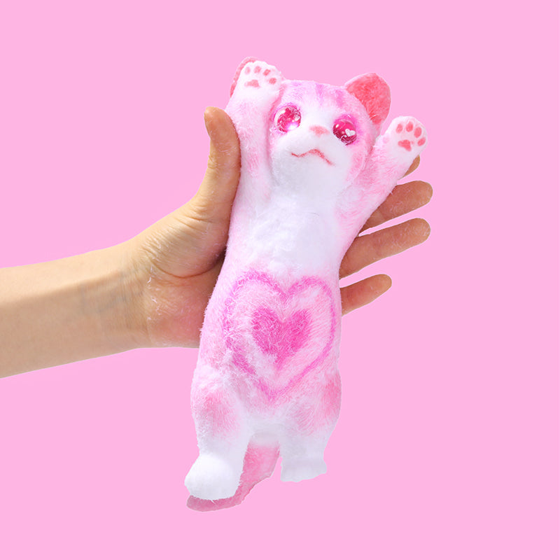 Pink Cheer Kitty Taba Squishy