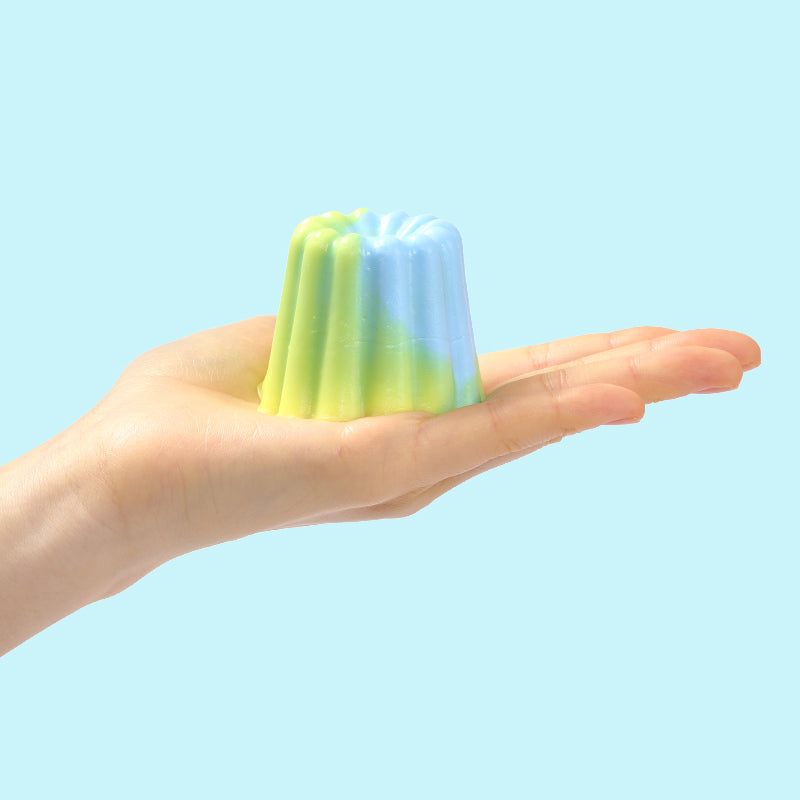 Blue and Yellow Kneading Pudding Taba Squishy