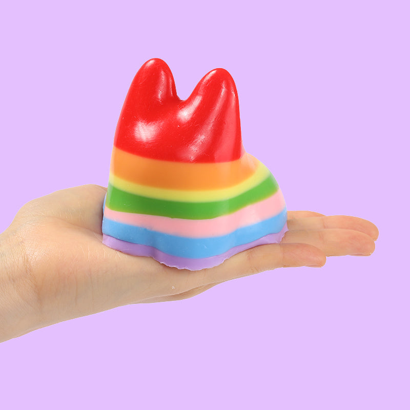 Rainbow Faceless Bunny Squishy