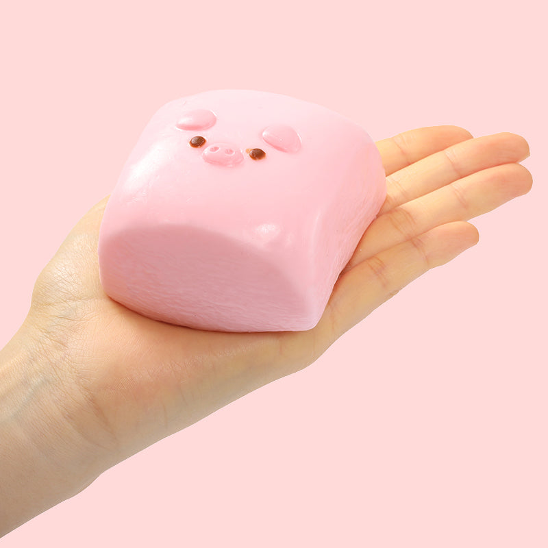 Pink Square Pig Taba Squishy