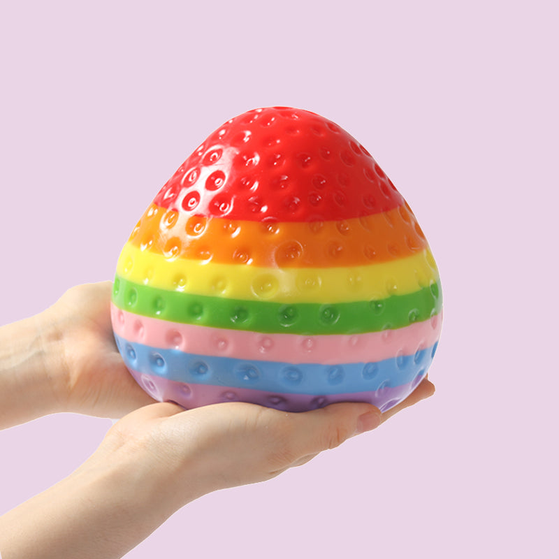2100g Giant Rainbow Strawberry Taba Squishy