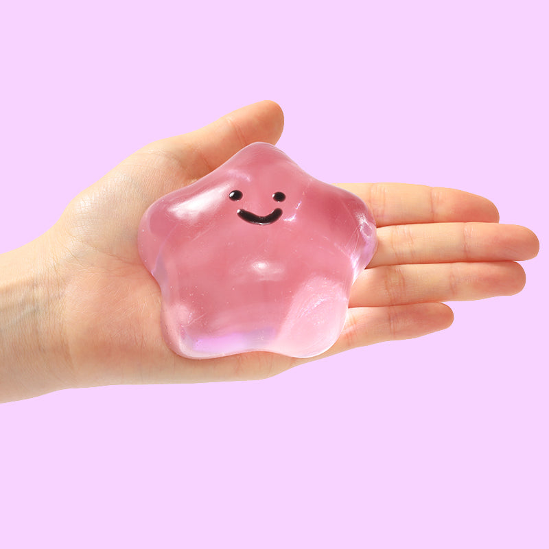 180g Crystal Purple Transparent Smiley Star Taba Squishy
