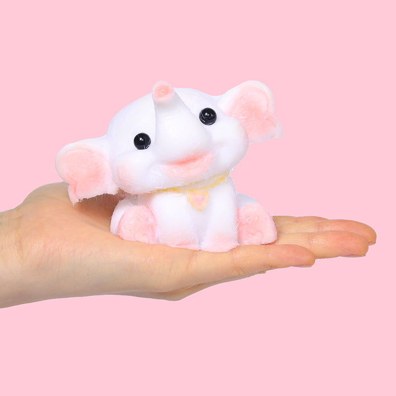 White and Pink Large Elephant Squishy
