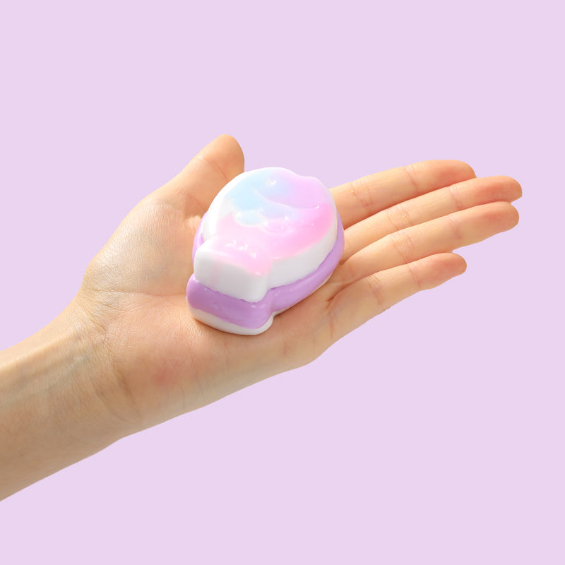 Pink and Purple Macaron Swirled Taiyaki Taba Squishy