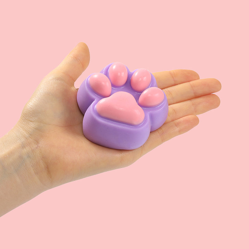 Purple Pink Cat Paw Taba Squishy