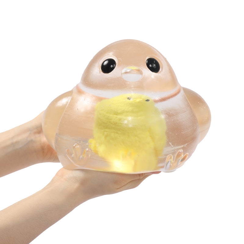 2100g Giant Crystal Chicken with Small Chicken Taba Squishy