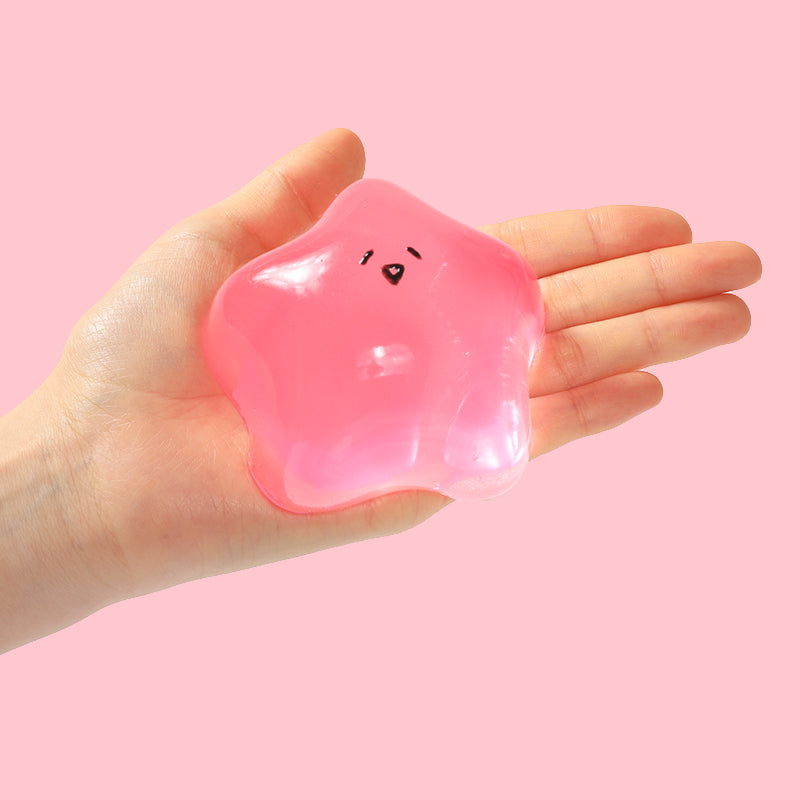 180g Pink Transparent Gudetama Star Taba Squishy