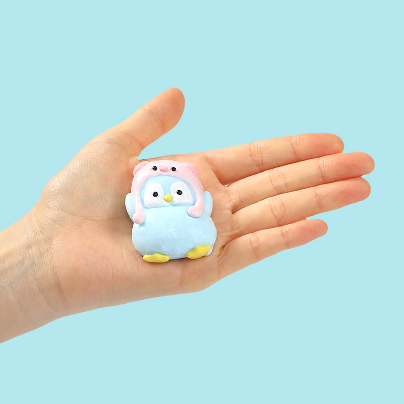 Cute Little Pig Head Penguin Taba Squishy