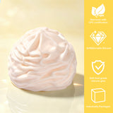 FUFUSQUISHY White Cream Roll Squishy Fidget Toy Stress Ball