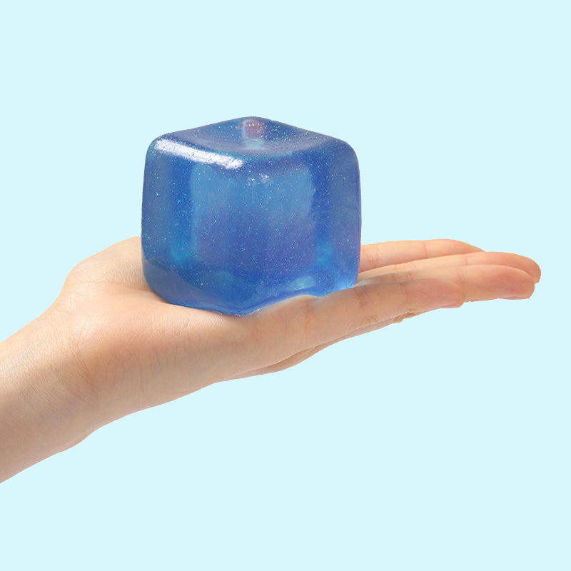 170g Crystal Sparkling Deep Blue Ice Cube Taba Squishy