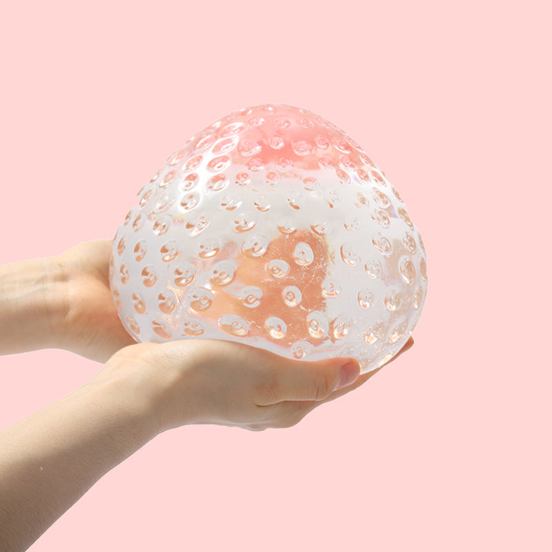 2100g Crystal Strawberry with Pink Top Taba Squishy